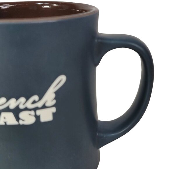 Starbucks French Roast Mug Black Matte Brown Glazed Interior Embossed Logo 2011 - Picture 2 of 10